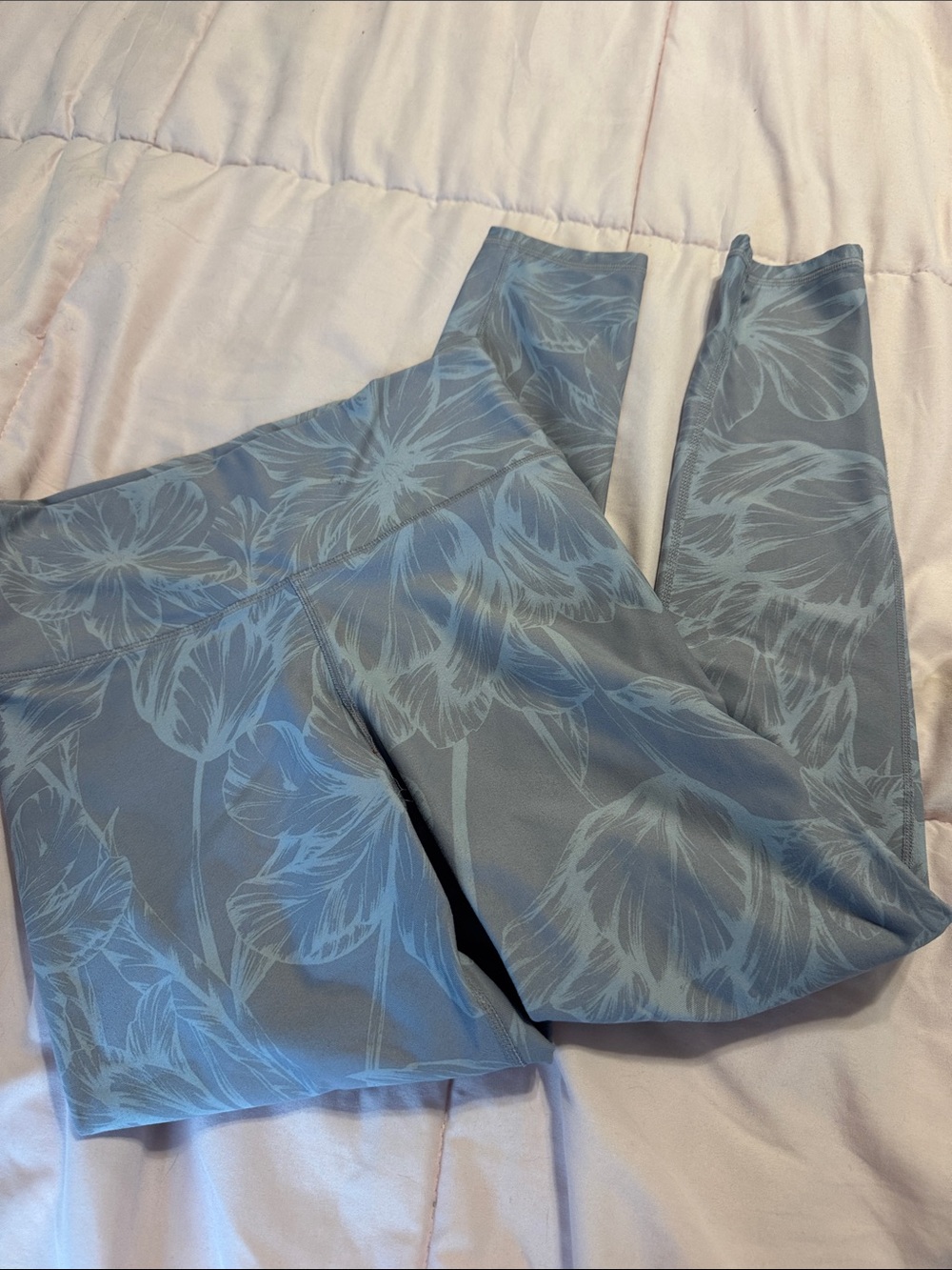Fabletics Blue Floral High-Waist Leggings